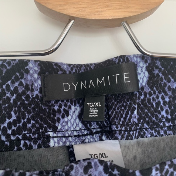 Dynamite Blue Snake Print Pants - Picture 2 of 3